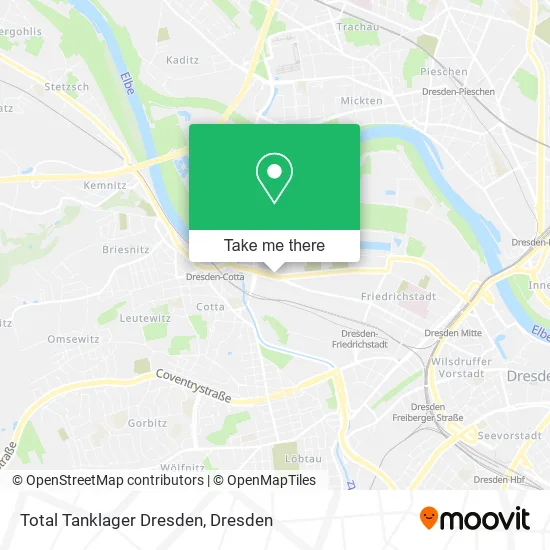 Total Tanklager Dresden map