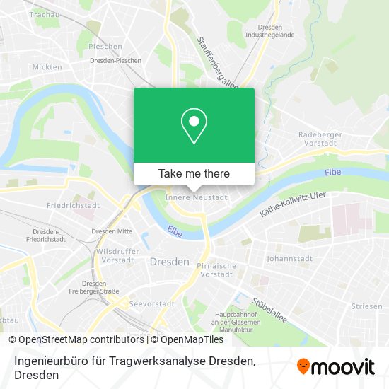 Карта Ingenieurbüro für Tragwerksanalyse Dresden