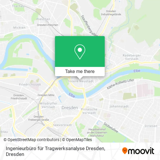 Карта Ingenieurbüro für Tragwerksanalyse Dresden