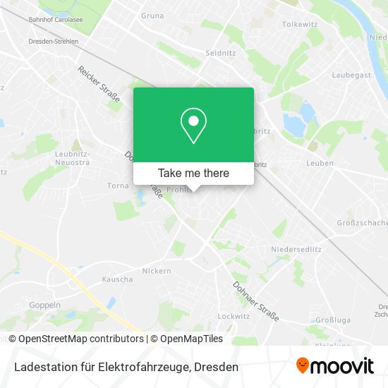 Карта Ladestation für Elektrofahrzeuge