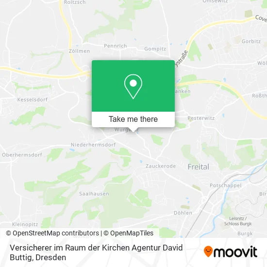 Карта Versicherer im Raum der Kirchen Agentur David Buttig