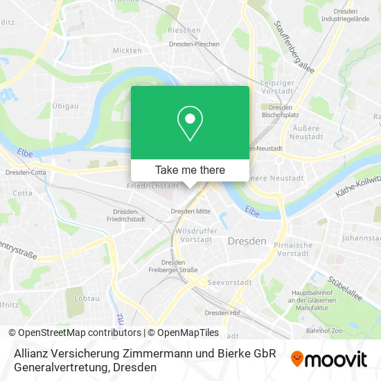 Карта Allianz Versicherung Zimmermann und Bierke GbR Generalvertretung