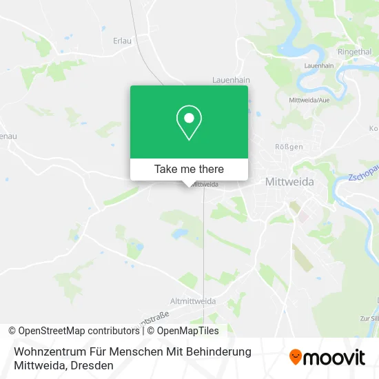 Карта Wohnzentrum Für Menschen Mit Behinderung Mittweida