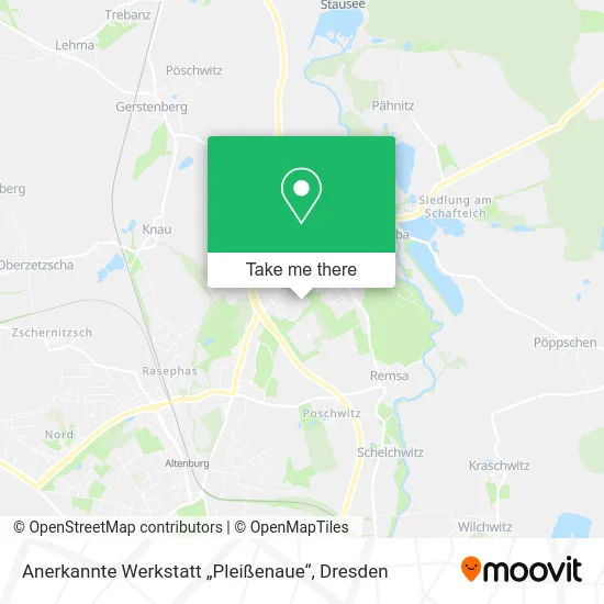 Карта Anerkannte Werkstatt „Pleißenaue“