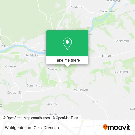 Карта Waldgebiet am Giks