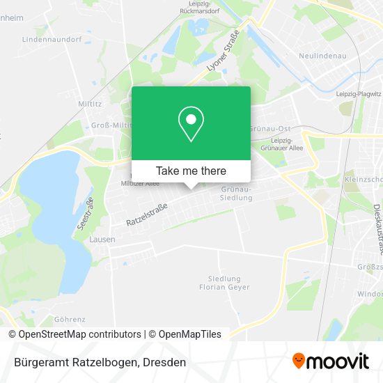 Карта Bürgeramt Ratzelbogen