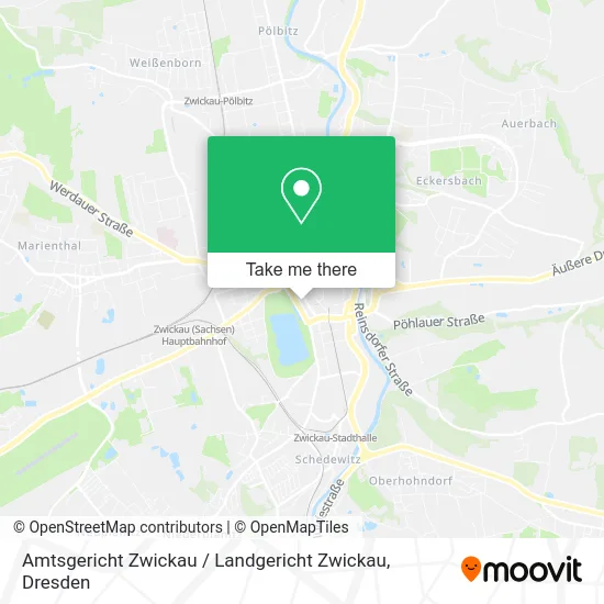Карта Amtsgericht Zwickau / Landgericht Zwickau
