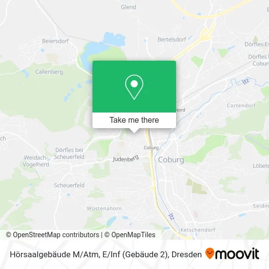 Карта Hörsaalgebäude M / Atm, E / Inf (Gebäude 2)