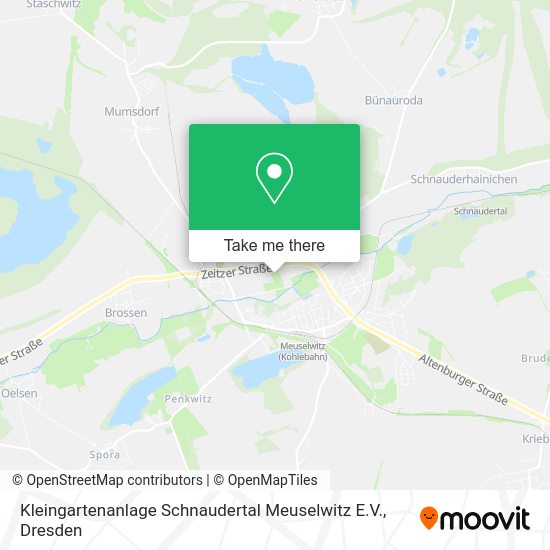 Карта Kleingartenanlage Schnaudertal Meuselwitz E.V.
