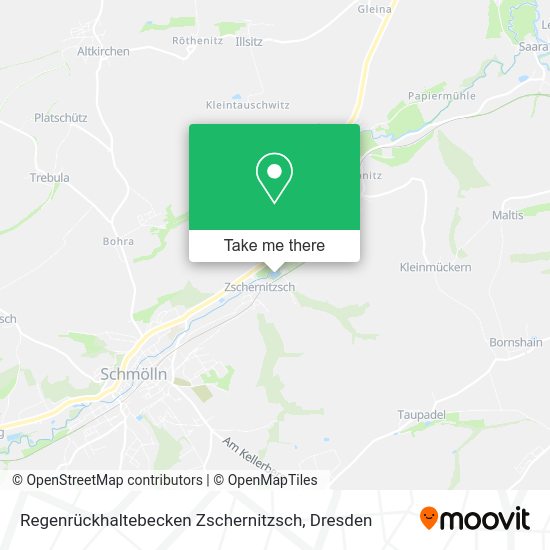 Карта Regenrückhaltebecken Zschernitzsch