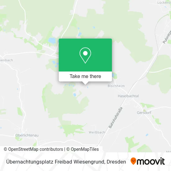 Карта Übernachtungsplatz Freibad Wiesengrund