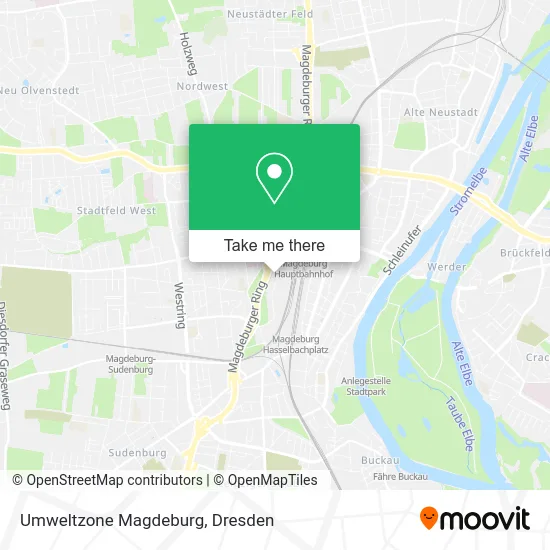 Карта Umweltzone Magdeburg