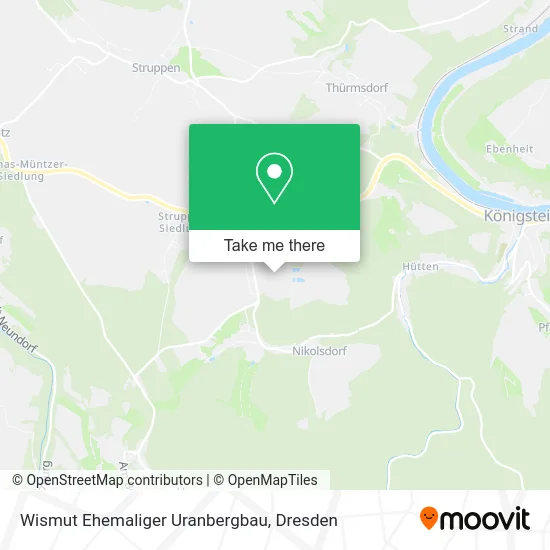 Карта Wismut Ehemaliger Uranbergbau