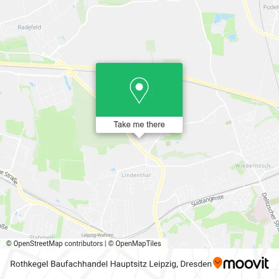 Rothkegel Baufachhandel Hauptsitz Leipzig map