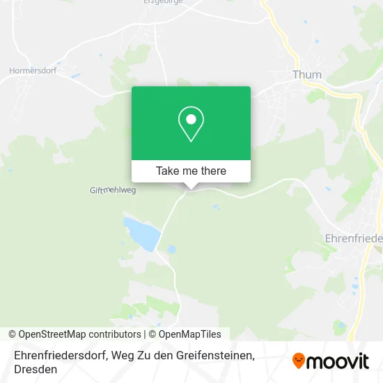 Карта Ehrenfriedersdorf, Weg Zu den Greifensteinen