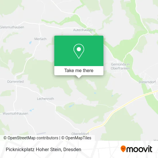Карта Picknickplatz Hoher Stein
