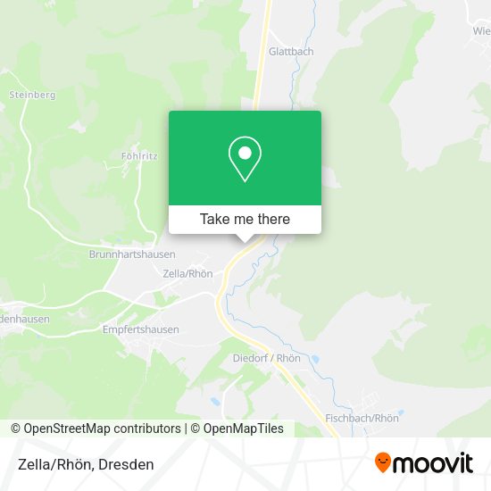Карта Zella/Rhön