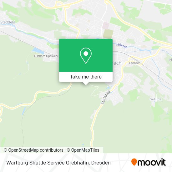 Карта Wartburg Shuttle Service Grebhahn