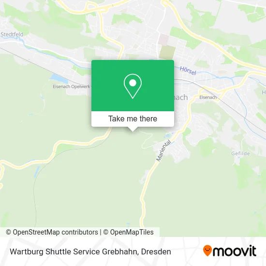 Карта Wartburg Shuttle Service Grebhahn