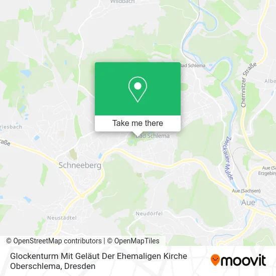 Карта Glockenturm Mit Geläut Der Ehemaligen Kirche Oberschlema