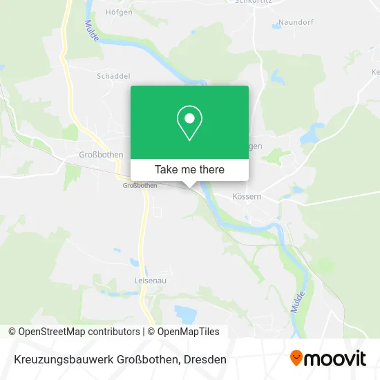Карта Kreuzungsbauwerk Großbothen