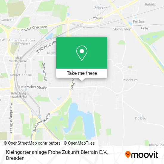 Карта Kleingartenanlage Frohe Zukunft Bierrain E.V.