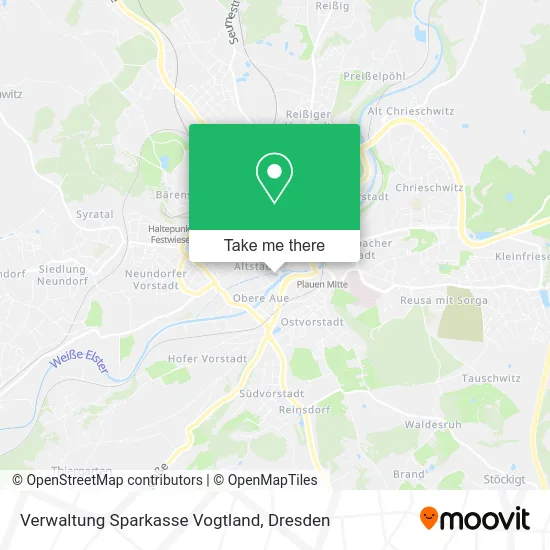 Карта Verwaltung Sparkasse Vogtland