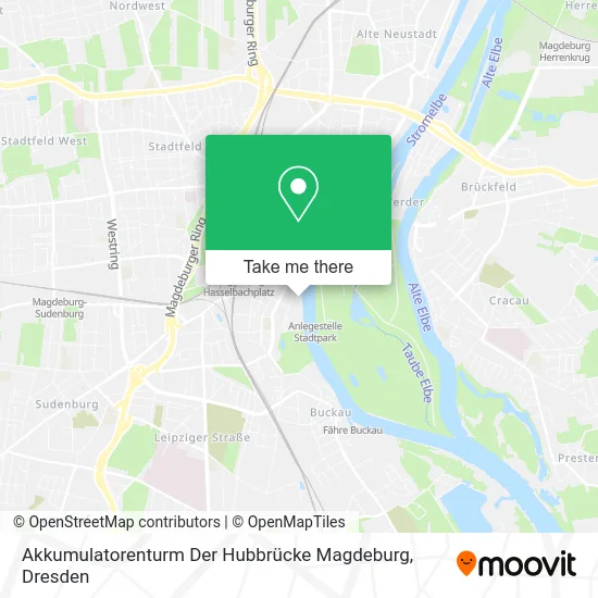 Карта Akkumulatorenturm Der Hubbrücke Magdeburg