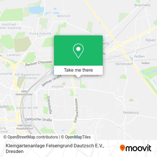 Карта Kleingartenanlage Felsengrund Dautzsch E.V.