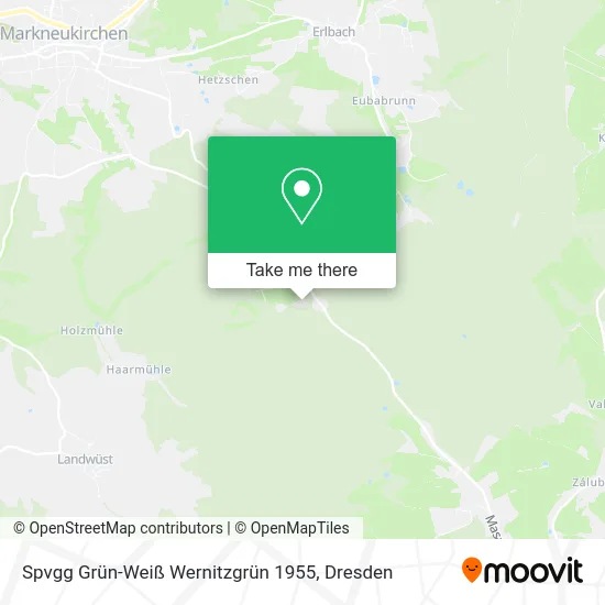 Карта Spvgg Grün-Weiß Wernitzgrün 1955