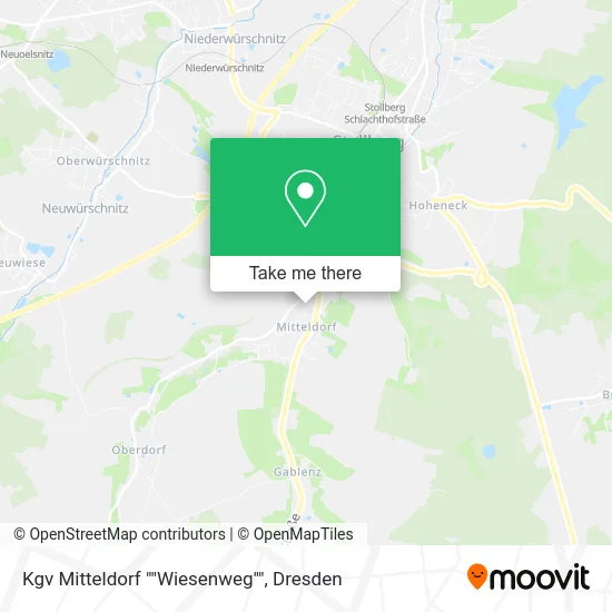 Kgv Mitteldorf ""Wiesenweg"" map