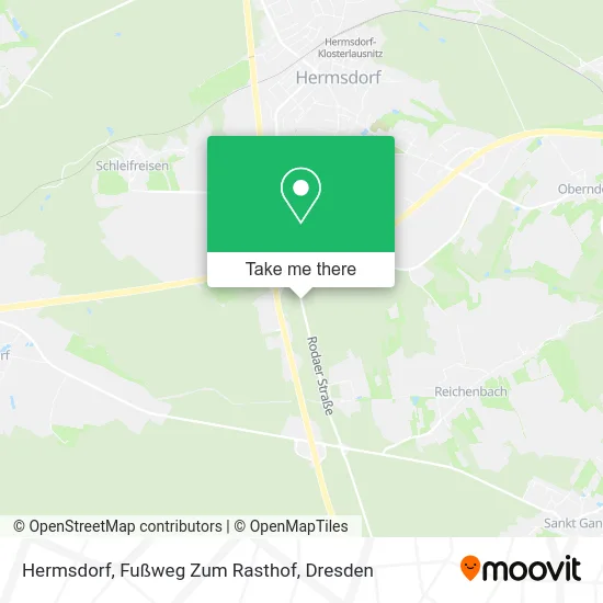 Карта Hermsdorf, Fußweg Zum Rasthof