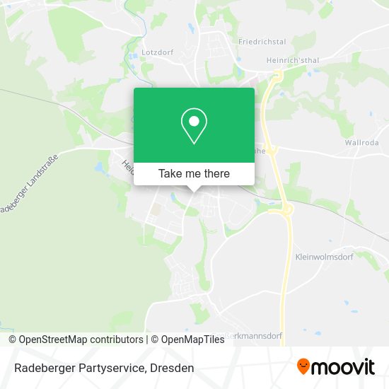 Карта Radeberger Partyservice