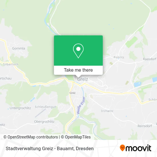 Карта Stadtverwaltung Greiz - Bauamt