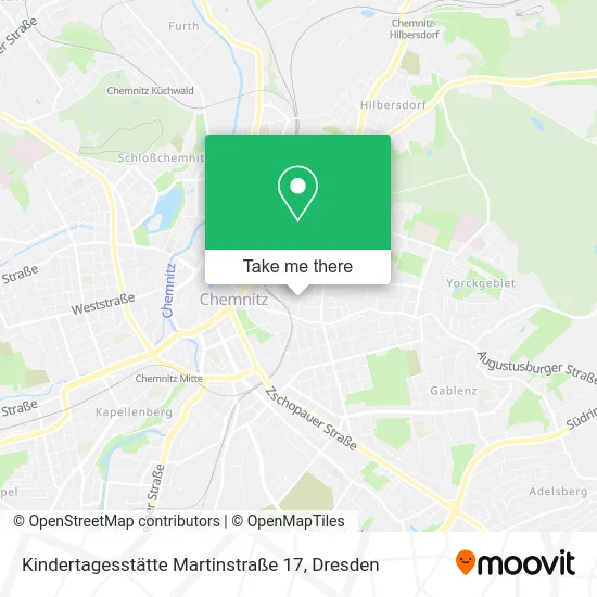 Карта Kindertagesstätte Martinstraße 17