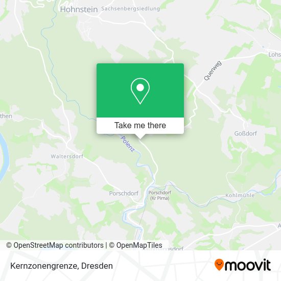 Карта Kernzonengrenze