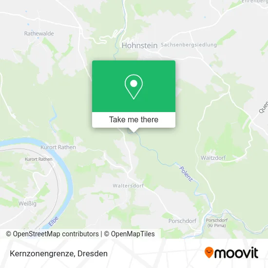 Карта Kernzonengrenze