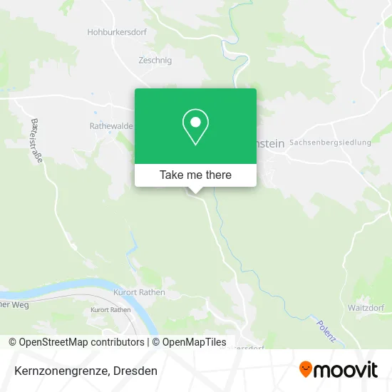 Карта Kernzonengrenze