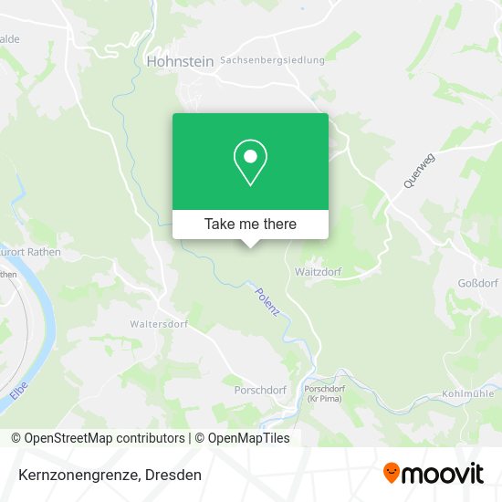 Карта Kernzonengrenze