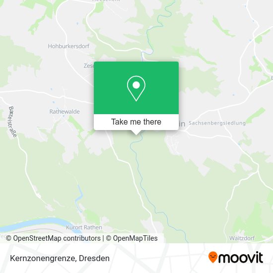 Карта Kernzonengrenze