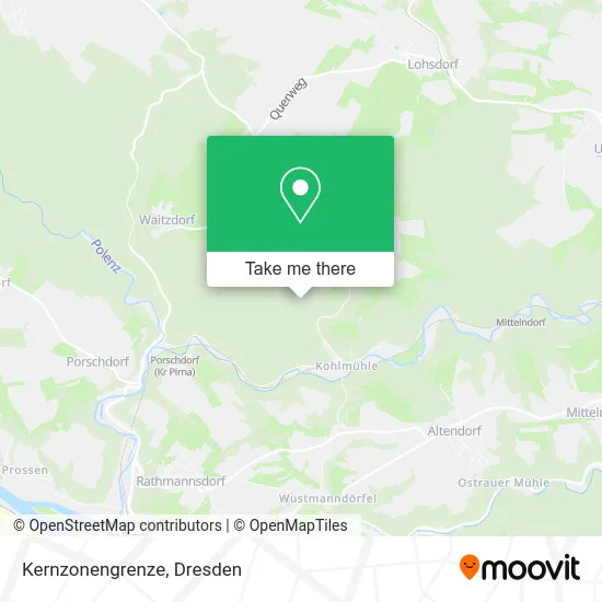 Карта Kernzonengrenze