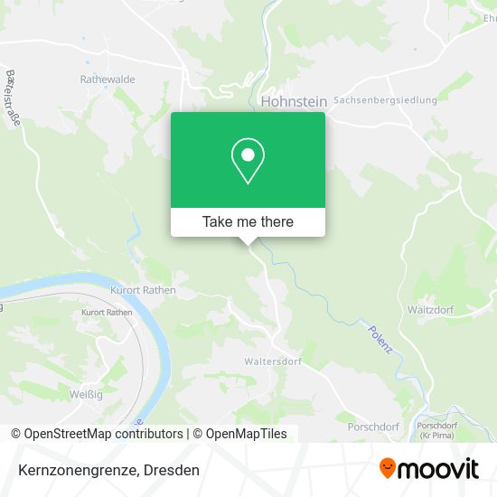 Карта Kernzonengrenze