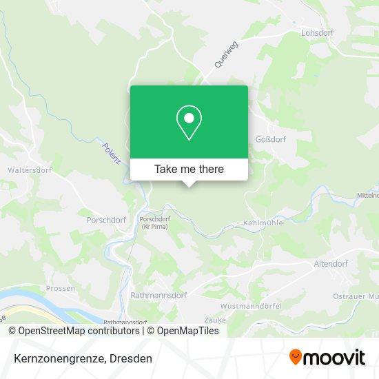 Карта Kernzonengrenze
