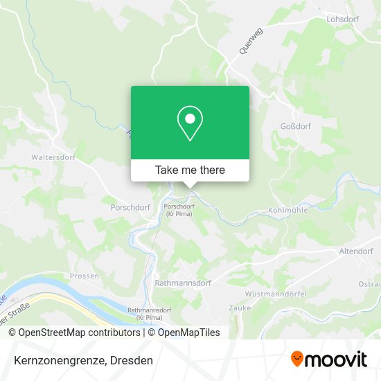 Карта Kernzonengrenze