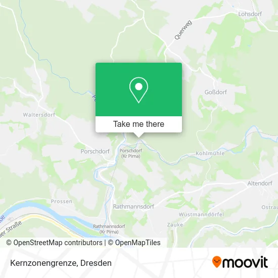 Карта Kernzonengrenze