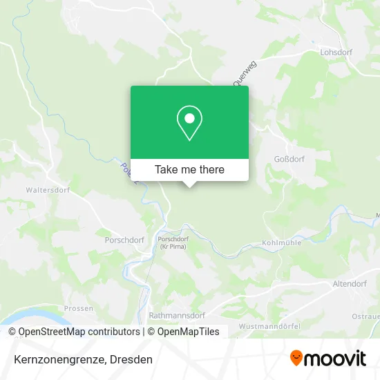 Карта Kernzonengrenze
