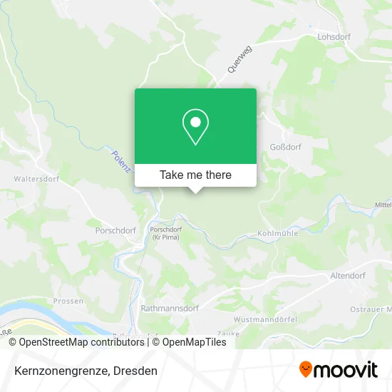 Карта Kernzonengrenze