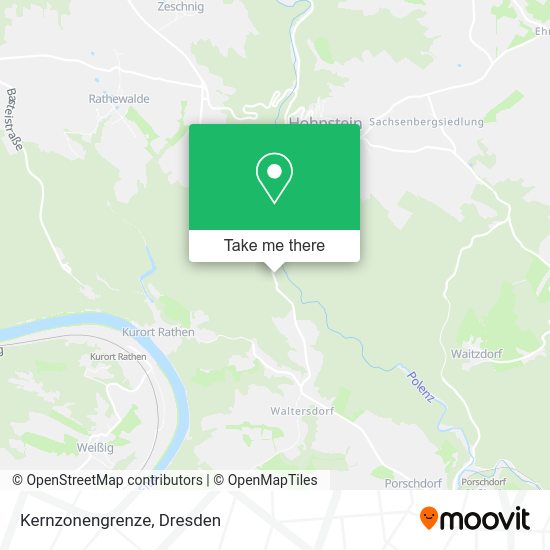 Карта Kernzonengrenze