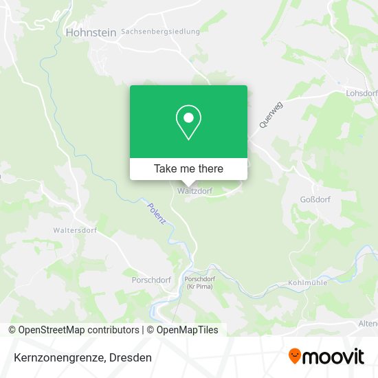 Карта Kernzonengrenze