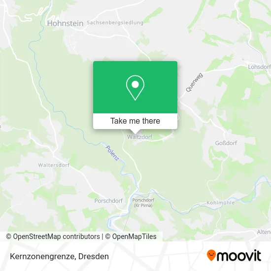 Карта Kernzonengrenze